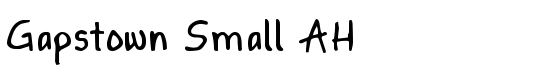 Gapstown Small AH - Download Thousands of Free Fonts at FontZone.net