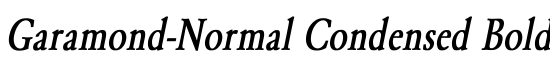 Garamond-Normal Condensed Bold Italic - Download Thousands of Free Fonts at FontZone.net