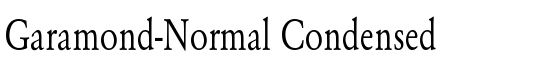 Garamond-Normal Condensed - Download Thousands of Free Fonts at FontZone.net