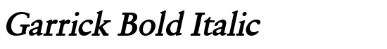 Garrick Bold Italic - Download Thousands of Free Fonts at FontZone.net