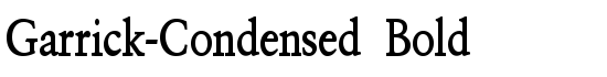 Garrick-Condensed Bold - Download Thousands of Free Fonts at FontZone.net