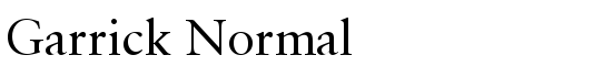 Garrick Normal - Download Thousands of Free Fonts at FontZone.net