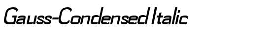 Gauss-Condensed Italic - Download Thousands of Free Fonts at FontZone.net