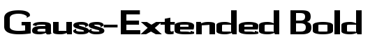 Gauss-Extended Bold - Download Thousands of Free Fonts at FontZone.net