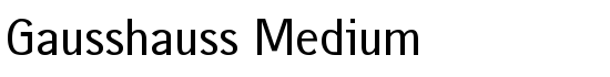 Gausshauss Medium - Download Thousands of Free Fonts at FontZone.net