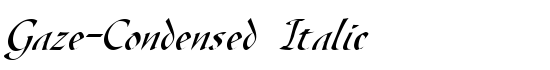 Gaze-Condensed Italic - Download Thousands of Free Fonts at FontZone.net