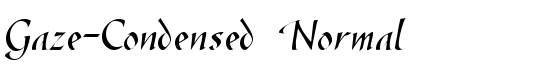 Gaze-Condensed Normal - Download Thousands of Free Fonts at FontZone.net