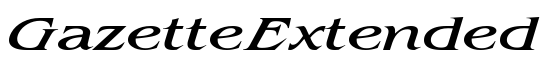 GazetteExtended Italic - Download Thousands of Free Fonts at FontZone.net
