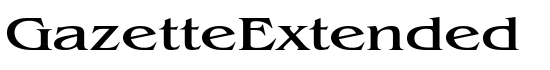 GazetteExtended - Download Thousands of Free Fonts at FontZone.net