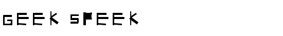 Geek Speek - Download Thousands of Free Fonts at FontZone.net