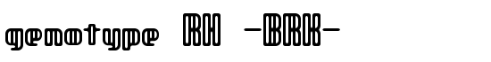 genotype RH -BRK- - Download Thousands of Free Fonts at FontZone.net