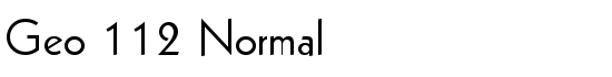 Geo 112 Normal - Download Thousands of Free Fonts at FontZone.net