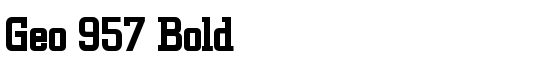 Geo 957 Bold - Download Thousands of Free Fonts at FontZone.net