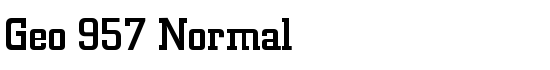 Geo 957 Normal - Download Thousands of Free Fonts at FontZone.net