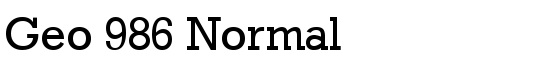 Geo 986 Normal - Download Thousands of Free Fonts at FontZone.net