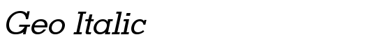 Geo Italic - Download Thousands of Free Fonts at FontZone.net