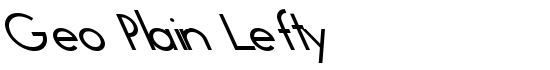 Geo Plain Lefty - Download Thousands of Free Fonts at FontZone.net
