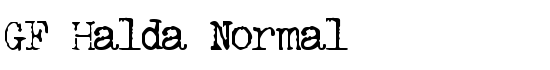 GF Halda Normal - Download Thousands of Free Fonts at FontZone.net