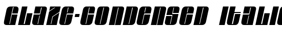 Glaze-Condensed Italic - Download Thousands of Free Fonts at FontZone.net