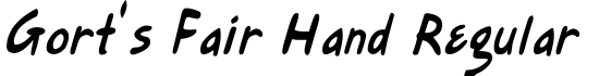 Gort's Fair Hand Regular - Download Thousands of Free Fonts at FontZone.net