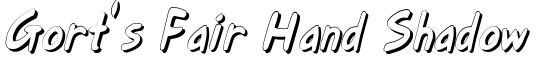 Gort's Fair Hand Shadow - Download Thousands of Free Fonts at FontZone.net