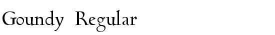 Goundy Regular - Download Thousands of Free Fonts at FontZone.net