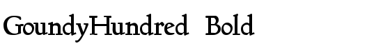 GoundyHundred Bold - Download Thousands of Free Fonts at FontZone.net
