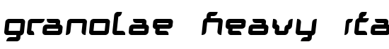 Granolae Heavy Italic - Download Thousands of Free Fonts at FontZone.net
