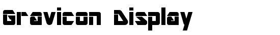 Gravicon Display - Download Thousands of Free Fonts at FontZone.net