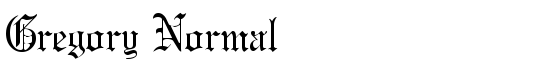 Gregory Normal - Download Thousands of Free Fonts at FontZone.net