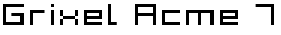 Grixel Acme 7 Wide Xtnd - Download Thousands of Free Fonts at FontZone.net