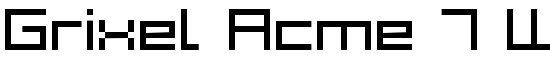 Grixel Acme 7 Wide - Download Thousands of Free Fonts at FontZone.net