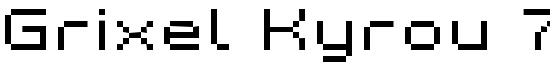 Grixel Kyrou 7 Wide Xtnd - Download Thousands of Free Fonts at FontZone.net