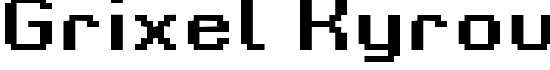 Grixel Kyrou 9 Regular Bold Xtnd - Download Thousands of Free Fonts at FontZone.net