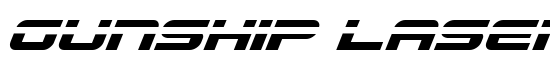 Gunship Laser Italic - Download Thousands of Free Fonts at FontZone.net