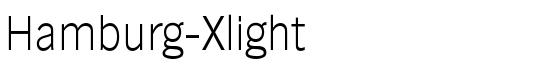 Hamburg-Xlight - Download Thousands of Free Fonts at FontZone.net