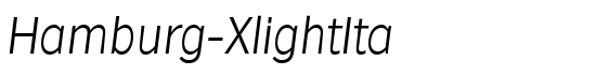 Hamburg-XlightIta - Download Thousands of Free Fonts at FontZone.net