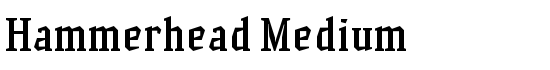 Hammerhead Medium - Download Thousands of Free Fonts at FontZone.net