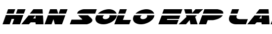 Han Solo Exp Laser Italic - Download Thousands of Free Fonts at FontZone.net