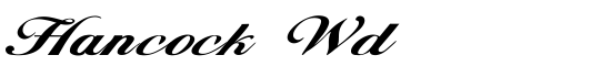 Hancock Wd - Download Thousands of Free Fonts at FontZone.net