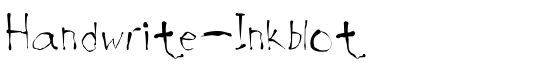 Handwrite-Inkblot - Download Thousands of Free Fonts at FontZone.net
