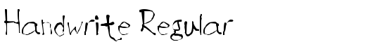 Handwrite Regular - Download Thousands of Free Fonts at FontZone.net