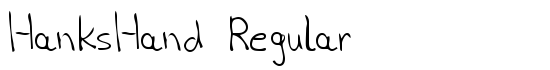 HanksHand Regular - Download Thousands of Free Fonts at FontZone.net