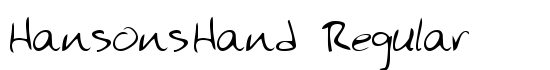 HansonsHand Regular - Download Thousands of Free Fonts at FontZone.net