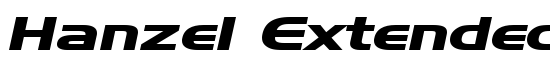 Hanzel Extended Bold Italic - Download Thousands of Free Fonts at FontZone.net