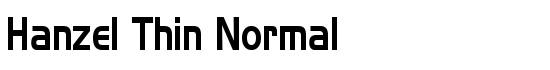 Hanzel Thin Normal - Download Thousands of Free Fonts at FontZone.net