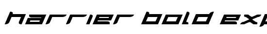 Harrier Bold Expanded Italic - Download Thousands of Free Fonts at FontZone.net