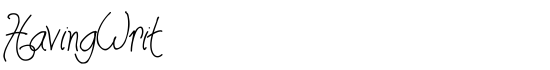 HavingWrit - Download Thousands of Free Fonts at FontZone.net