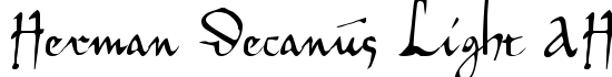 Herman Decanus Light AH - Download Thousands of Free Fonts at FontZone.net