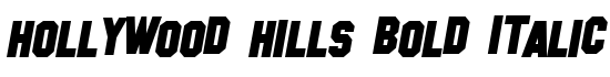 Hollywood Hills Bold Italic - Download Thousands of Free Fonts at FontZone.net